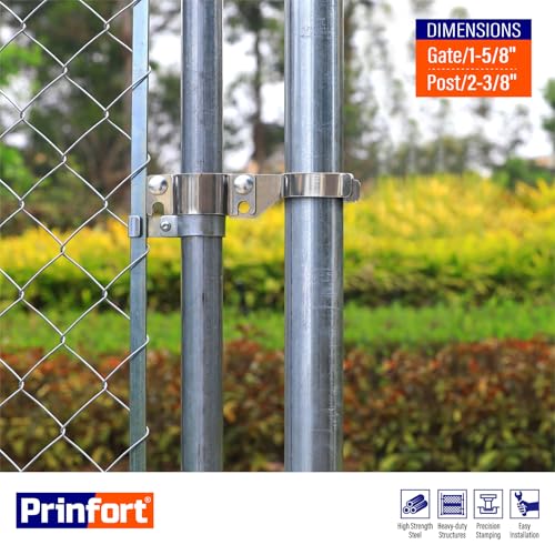 Heavy Duty Stainless Steel 1-5/8" x 2-3/8" Chain Link Fence Gate Fork Latch with Hole for Padlock（Fit 1 5/8" Gate Frame） 1Pack - size: 1-5/8''x2-3/8''-1P