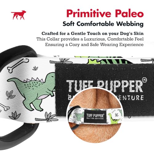 Tuff Pupper Premium Adjustable Dog Collar, Stylish Pattern Collars Designed in USA, Quick Release Buckle, Primitive Paleo Small (0.7 Inch Wide x 8-12 Inch Neck) - color: Primitive Paleo, size: Small
