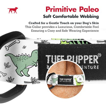 Tuff Pupper Premium Adjustable Dog Collar, Stylish Pattern Collars Designed in USA, Quick Release Buckle, Primitive Paleo Small (0.7 Inch Wide x 8-12 Inch Neck) - color: Primitive Paleo, size: Small