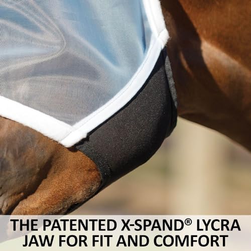 Schneiders X-Spand Mosquito Mesh II Fly Horse Masks | Enhanced Comfort & Visibility | Jaw for Natural Movement | 40% UV Protection | Reflective Safety Features - size: Cob, style: Without Ears