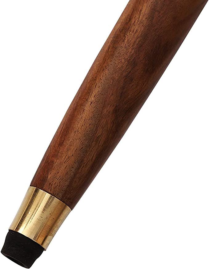 Vintage Brass Handle Victorian Telescope Fold able Wooden Walking Stick Walking Cane Ideal Gift