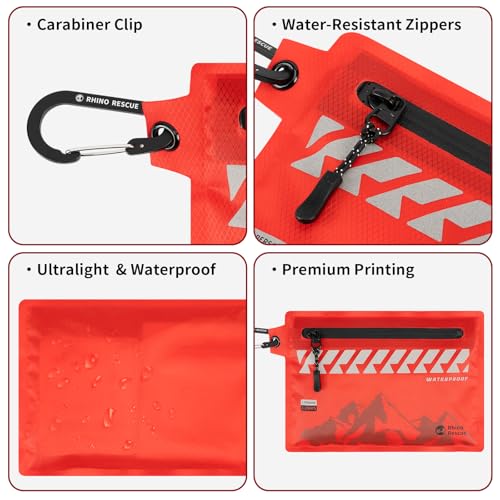 RHINO RESCUE Waterproof First Aid Kit, 114pc Ultralight Compact Gear - size: EDC