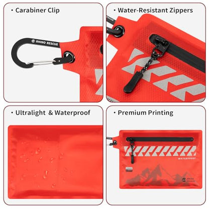 RHINO RESCUE Waterproof First Aid Kit, 114pc Ultralight Compact Gear - size: EDC
