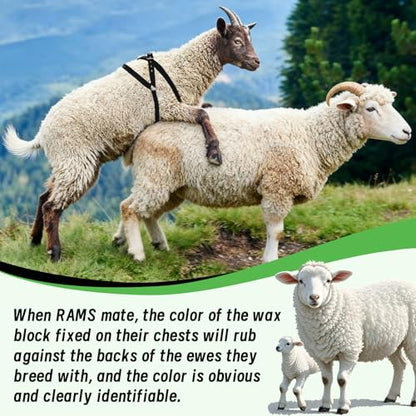 Ram Breeding Marking Harness for Sheep&Goat with Mating Crayon Block Marker