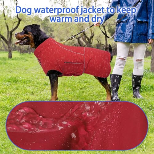 MIGOHI Dog Winter Jacket,Dog Coat Waterproof,4XL Winter Snow Coat with Fleece Lining for Large Dogs Boys Girls,Snowproof Pet Jacket,Great Dane,Mastiff,Red - color: Red, size: XXXX-Large