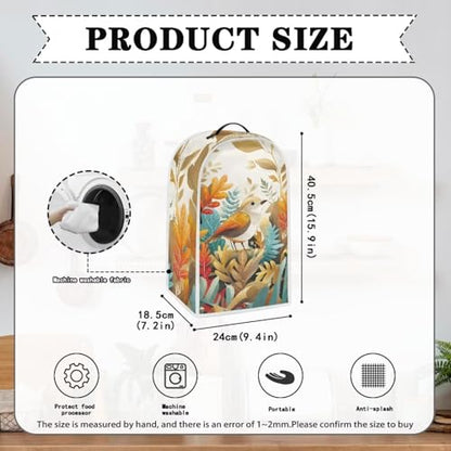 Appliance Dust Cover with Hook Comfortable & Anti Water Protective Cover Stand Blender Cover Fashion Blender Cover Bird Print - color: Bird Print