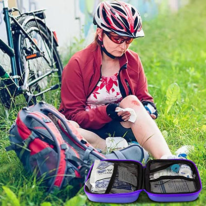 First Aid Kit 276PCS Car Home Camping Essentials Purple Emergency Kit AMORNING - color: Purple-276pcs