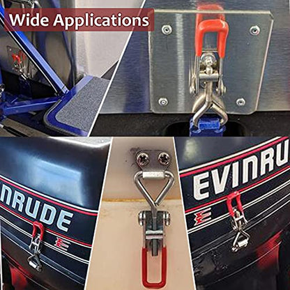 4003 Toggle Latch Clamp, 304 Stainless Steel Adjustable Toggle Latches With Lock Hole, 1320Lbs Holding Capacity Heavy Duty Toggle Clamp for Smoker Lid Jig, ToolBox Case, 2pack