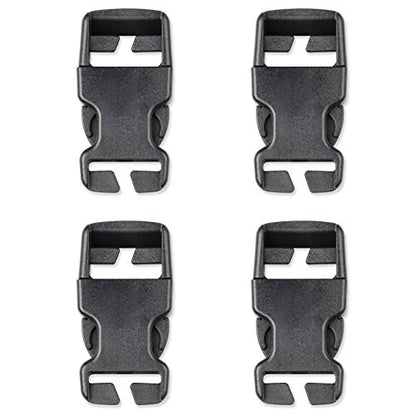 DYZD Plastic Buckle Repair Kit Quick Release Buckles No Sewing Required for Backpack Bag (4pcs Black,25 mm) - color: 4pcs Black