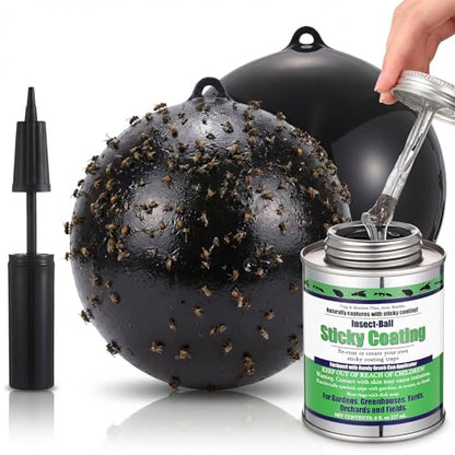 2 Pcs Large Fly Trap Balls Hanging Fly Catcher,Insect Bug - style: Insect Bug