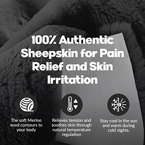 Natural Medical Sheepskin Pad, Non-Slip Back, Charcoal, 30 x 60 in, 1 Pack - color: Charcoal Grey, size: 30x60 Inch (Pack of 1)