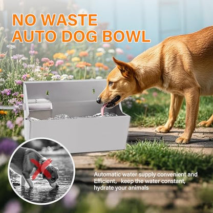 PAUQEWIE 2Gal Automatic Dog Water Bowl Dispenser Auto Fill Dog Waterer