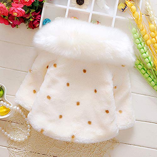 Faux Fur Coat Newborn Infant Baby Girl Jacket Cape Cloak Poncho 0-3 Years - color: White01, size: 2-3T