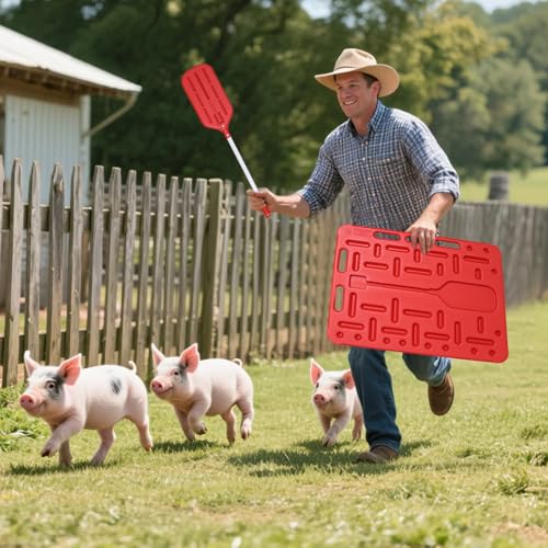 Livestock Sorting Panel with Sound Paddle 38x33 Inch Plastic Sturdy