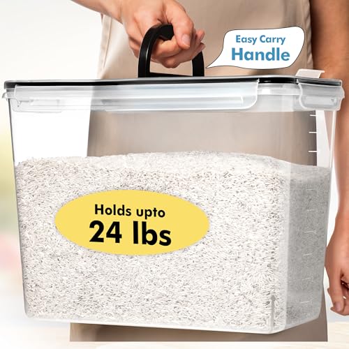 Shazo 2 PC (11L | 372 oz) Flour Sugar Storage Containers with Spout Lid & Easy Carry Handle - BPA Free Extra Large Airtight Food Storage Containers with Lids - Rice Canisters Sets for Kitchen & Pantry - color: Black