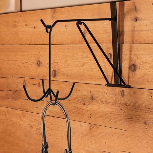 2Pcs 4 Prong Horse Hook, Heavy Duty Tack Hook for Stable, Barns and Trailer