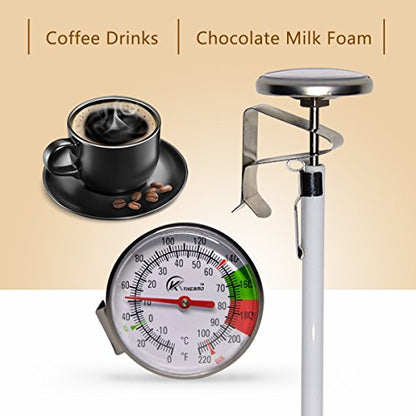 KT THERMO Instand Read 2-Inch Dial Thermometer,Best for The Coffee Drinks,Chocolate Milk Foam - size: 0~220℉