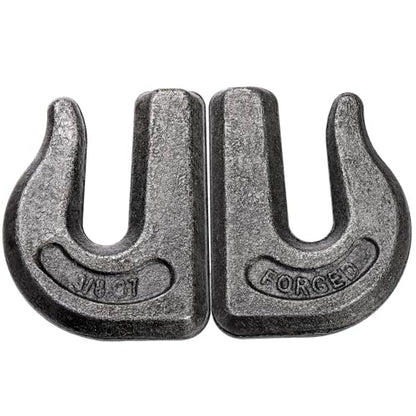 SOUJOY 6 Pack Weld on Grab Hook, 3/8" Tractor Bucket Hooks, G70 Forged Clevis Weldable Tow Chain Hook for Chain Pulling and Lifting, Trailer Truck, Rigging, Car