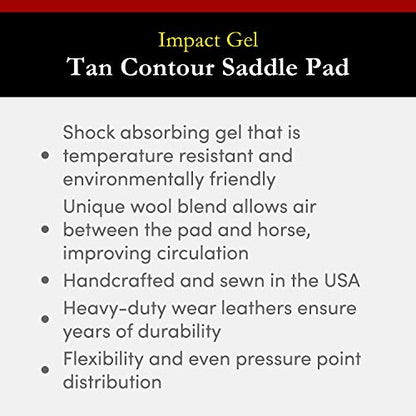 Contour Saddle Pad - color: Tan, size: 30 inches (with 1 inch pad)