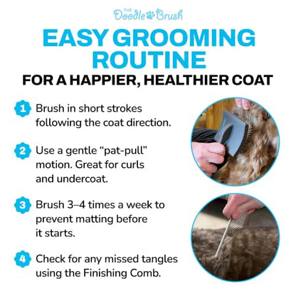 The Doodle Brush Metal Dog Combs for Grooming Matting, Finishing Comb