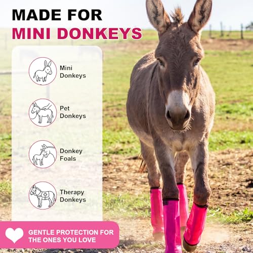 Donkey Fly Boots, Breathable Mesh Leg Wraps - color: Pink