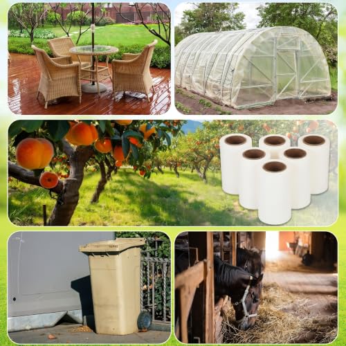6 Rolls Spotted Lantern Fly Tree Trap, 30 ft Each, Outdoor Ant Trees Wrap | Fly Tree Tape Sticky Strips, for Protecting Trees, Fruit & Plants, Pest Control