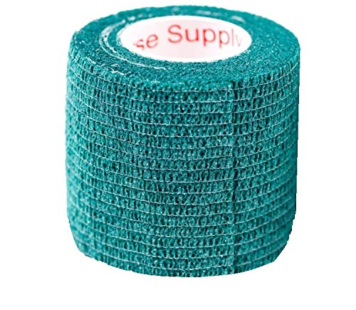 2 Inch Self Adhesive Bandage Wrap & Athletic Tape - 6Pk, Hunter Green - color: Hunter Green, size: 6 Rolls