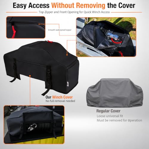 Eudora Waterproof Winch Cover with Zipper for 8000-13500 lb Electric Winch