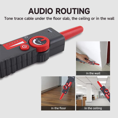 Underground Wire Locator, Wire Tracer with Earphone, Anti-Interference Buried Wire Locator Cable Tester for Locating Breakage Cables & Wires Dog Fence Cables | Locate Wires 6.5 Ft Deep