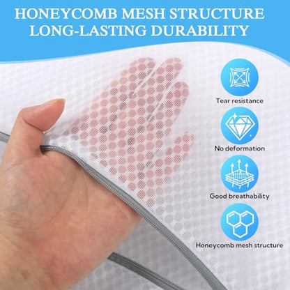 18 Pack Durable Mesh Laundry Bags for Delicates, 12x16 Inches