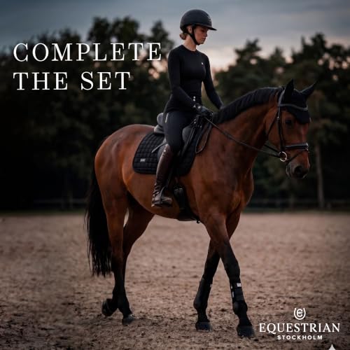 Equestrian Stockholm Horse Brushing Boots, 3D Mesh - color: Black