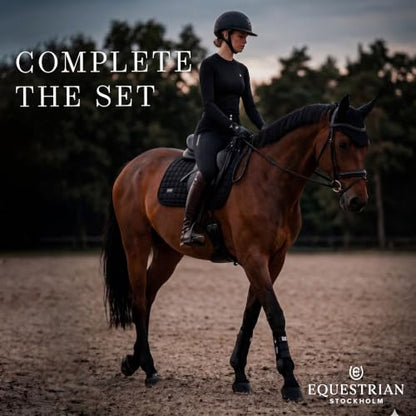 Equestrian Stockholm Horse Brushing Boots, 3D Mesh - color: Black