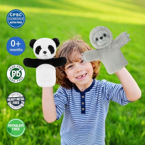 Hand Puppet Toy Speech Therapy Learning Tool Soft Stuffed Animal for Children Adults Family Fun Adult Size Fit Educational Gift Toddler Toy Sloth - color: Sloth