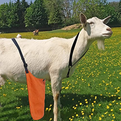 Anti Breeding Buck Apron Anti Mating Skirt with Chest Strap - color: Orange, size: Small