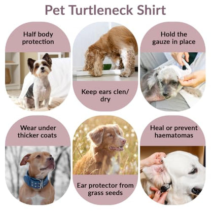 ROZKITCH Cat Neck Protector, Cat Surgery Recovery Suit | Surgical Neck Cover Dog Ear Hematoma Wrap Purple XS - color: Purple, size: XS(Chest: 14.2")