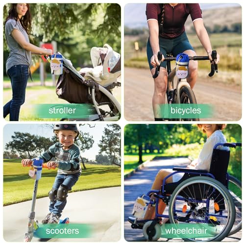 Cute Animals Bike Water Bottle Holder with Shoulder Straps, Universal Cycling Bicycle Drink Cup Cage for Kid's, Cruiser, Scooter, MTB, Road Bike (Puppy) - color: Puppy