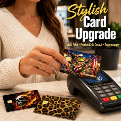4PCS Alien Cat Credit Card Skin, Debit Cards Cover Personalized Stickers - color: Alien Cat