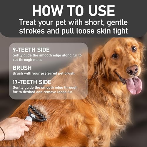 Maxpower Planet Pet Grooming Brush - Double-Sided Undercoat Rake for Dogs and Cats, Extra Wide, Reduces Shedding by 95%, White - color: White, size: Large