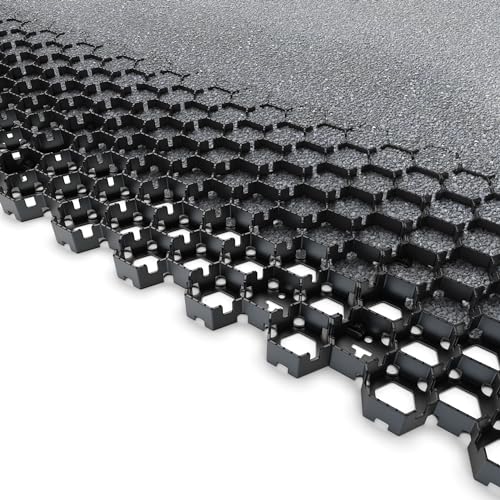 Vodaland Permeable Pavers - HexPave Grass & Gravel Permeable Paver System - 100% Recycled PPE Plastic Pavers, Handles 27,000 lbs, 1" Depth, 1450 s.f / 488 Units - size: 1450 Sq Ft