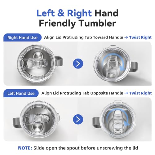 30 oz Stainless Steel Tumblers Bulk with Handle and Lid, 4 Pack - color: Gray