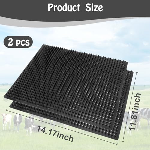2 Pack Middle Livestock Scratching Post Pads.Horse Scratching Brush - size: M