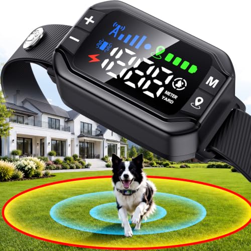 GPS Wireless Dog Fence System, Electric Fence for Dogs, 3 Training Modes