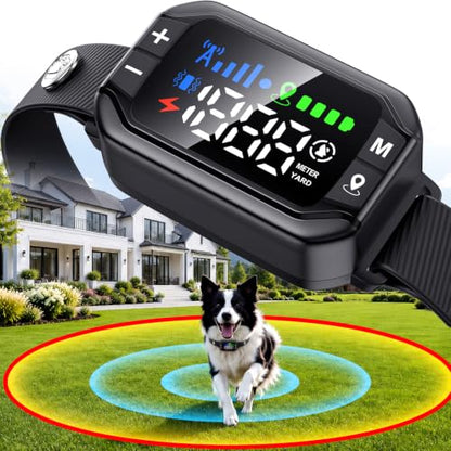GPS Wireless Dog Fence System, Electric Fence for Dogs, 3 Training Modes