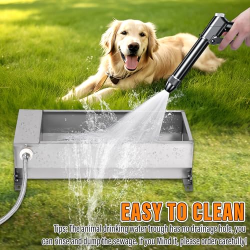 Automatic Livestock Water Trough Large Capacity, Self Filling Dog Waterer