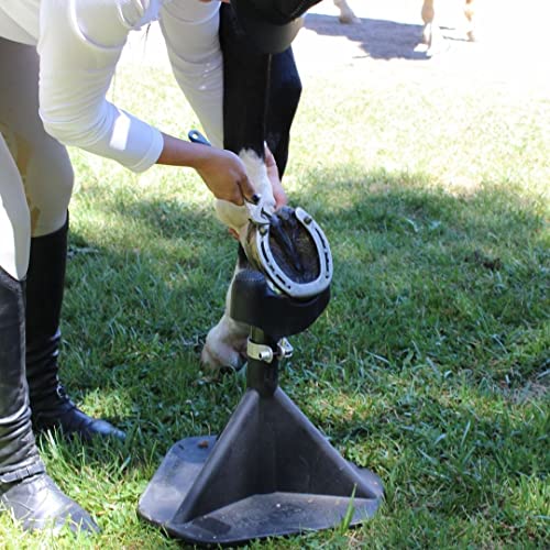 HOOF-IT Blacksmith Farrier Horse Hoof Stand, Black - color: Black