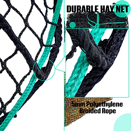 Riakrum 2 Pcs 47 x 20 x 20 Inch Large Square Bale Hay Net Horse