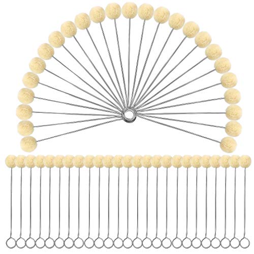 BUTUZE 50 Pcs Wool Daubers, Wool Daubers for Leather Dye - size: 50 Pcs
