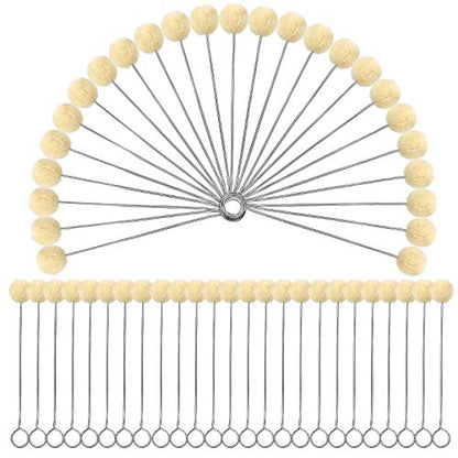 BUTUZE 50 Pcs Wool Daubers, Wool Daubers for Leather Dye - size: 50 Pcs