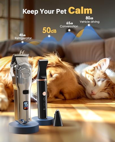 oneisall Dog Clippers Grooming Kit for Thick Coats & Heavy Duty