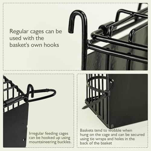 Rabbit Hay Feeder with Lid, Metal Hay Rack with Adjustable Hook - size: Square feeder